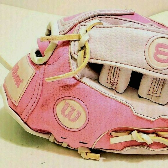 Wilson Softball Gloves Hope T-ball Teen Girls 10" A2446 Pink Right Hand Throw - Picture 1 of 5